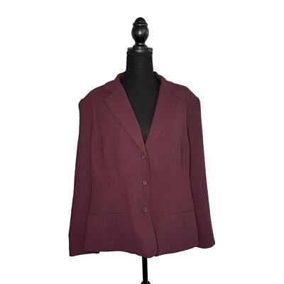 Blazer C10 Laura Scott Mujer Púrpura Tres Botones Frontales, Chaqueta Clásica de Carrera Foto 1 de 4