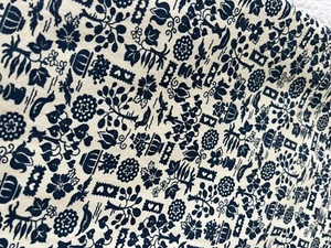 Tela vintage colonial o de patrón americano temprano - Imagen 1 de 15