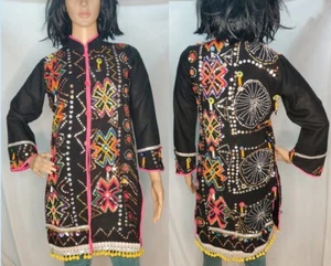 Stunning Vintage Hand-Embroidered Coat: Thread & Beadwork | Swat Valley - Picture 1 of 10
