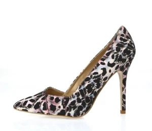 Womens TOPSHOP Cheetah Print Multi Color Pointy Toe Pumps Slim Heels Size 38 - Picture 1 of 6