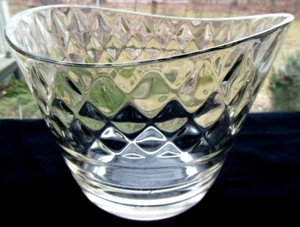 Jeannette Glas klar Chantilly Rautenmuster Eiswanne Eimer Pflanzgefäß Vase - Bild 1 von 8