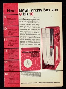 3w6825/ Alte Reklame von 1962 – BASF Archiv Box von 8 bis 18 - Picture 1 of 1