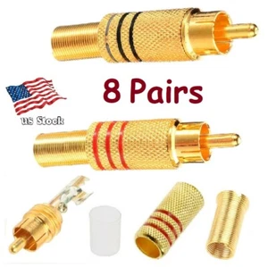 Sunvision 16x Connettori audio spina maschio RCA antistrappo avvitati (CRS02) - Foto 1 di 9