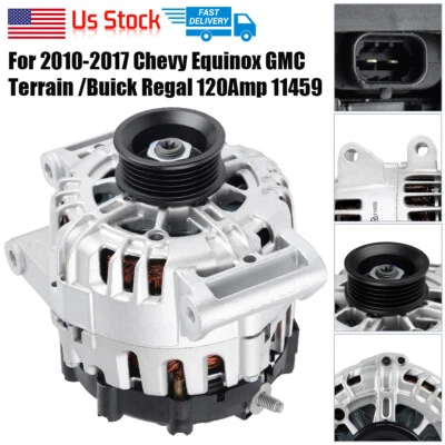 High Output Alternator For Chevy Equinox GMC Terrain 2010-2017 2.4L Engine 120A - Image 1 of 4