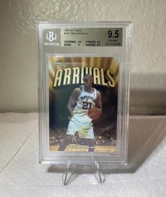 КАРТОЧКА НОВИЧКА ТИМА ДУНКАНА 1997-98 TOPPS ТОНЧАЙШЕЕ ЗОЛОТО #325 BGS 9.5 GEM КАК НОВАЯ POP-59 - Изображение 1 из 4