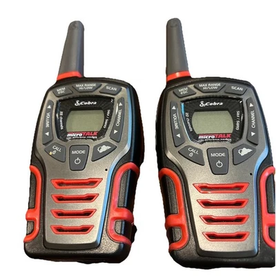 Cobra MicroTalk CXT595 2 Way Radio Walkie Talkie Set Charger 22 Channel Use AA - Image 1 of 4
