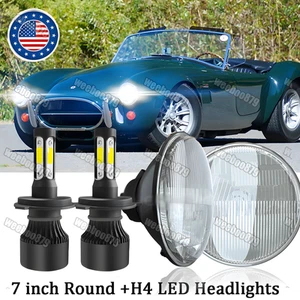 Par de faros LED redondos de 7 pulgadas DRL de haz alto/bajo Fit AC Shelby Cobra 1962-1973 - Imagen 1 de 18