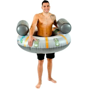 RICK & MORTY INFLATABLE RICK'S SHIP POOL TUBE Ring Float 48" UFO Float All ages - Picture 1 of 8