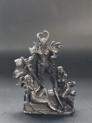 Solid Metal Demon & Nude Girls Miniature Figure, Heavy, Sturdy, and Durable  - Image 1 of 2