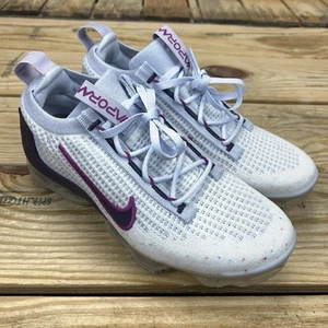 Nike Air Vapormax 2021 Flyknit Grey Hot Fuchsia DB1550-107 Womens 7 / Youth 5.5Y - Picture 1 of 9