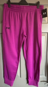 Under Armour Women's Rival Fleece Jogging Bottoms Pink Size Large 100% Polyester - Picture 1 of 20