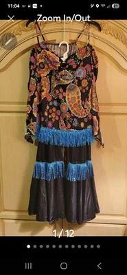 Женский костюм хиппи 60-е 2 шт. - Изображение 1 из 4