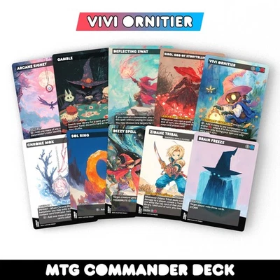 Vivi Ornitier X MTG Custom Altered Art | Full 100 Card EDH Deck w/Custom Tokens - Image 1 of 4