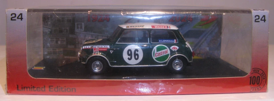 Spark 1:43 100SPA04 BMC Mini Cooper 1000S Class Winner Spa 24 1969 Vemaeve/Baker - Image 1 of 4