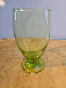 Vintage Libbey Green Footed Cocktail Iced Tea Glass Tumbler 5.5"Tall - Picture 1 of 5