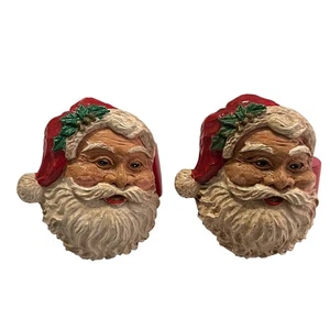 Vintage Serviettenringe Weihnachtsmann aus Holz geschnitzt  - Bild 1 von 5