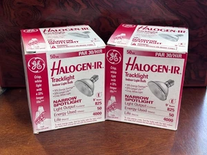 GE - Indoor Tracklight Bulb - 50w - Par30/HIR - Narrow Spotlight - 9* Beam - 2Pk - Picture 1 of 2