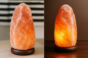 Natural Salt Lamp Himalayan Pink Crystal Holistic & Therapeutic Healing Rock - Picture 1 of 10