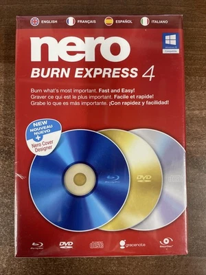 Nero Burn Express 4 CD/DVD/ Disc Converter Software - Brand New Sealed - Image 1 of 2