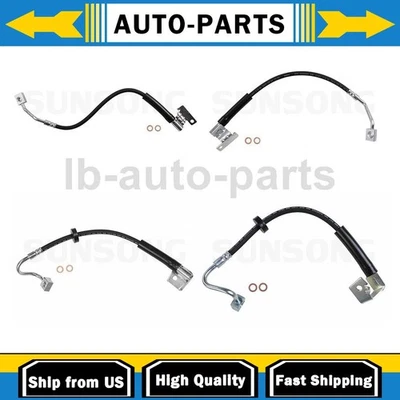 Manguera de freno delantera trasera 4x para Lincoln Town Car 2003-2011 Foto 1 de 4