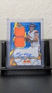 2025 Topps Resurgence - Ignite Rookie Patch Autographs Bo Nix #IPA-BN Blue Surge - Picture 1 of 2