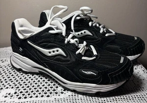 Saucony Scarpe Sneakers Uomo US Taglia 9 Nero/Bianco/Sil Grid Aura TR4 - Foto 1 di 8