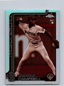 2025 Topps Chrome #171 Kristian Campbell Rifrattori Seppia Rookie - Foto 1 di 2
