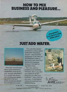 1978 Lake Buccaneer Aircraft Ad 7/22/2025j - Picture 1 of 1