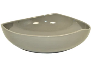 NAMBE Stoneware Tri Corner Smoke Open Vegetable Serving Bowl 9.75" New - Picture 1 of 5