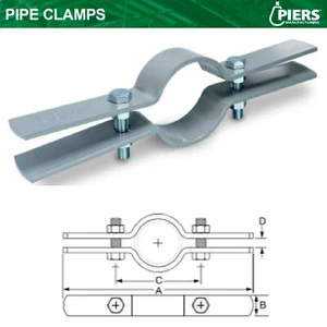 CLRS-G02, 2" Pier Riser Clamps Standard Galvanized, C-UL-US Listed FM Approved - Picture 1 of 9