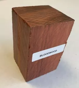 Bloodwood Bottle Empty Wood Sculpture Block Turning Cap 1-1/2"" x 1-1 / - Picture 1 of 6