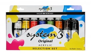 Daler Rowney System 3 Acrylic Selection Set - 8 x 75ml - Picture 1 of 1