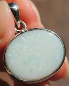 Natural Matrix Opal Pendant Sterling Silver Jewelry Australian Opal Gemstone - Picture 1 of 6