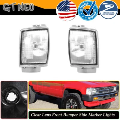 2 件透明前侧停车角灯适用于 1984 - 1986 年丰田皮卡 & 4 Runner — 第 1/4 张图片