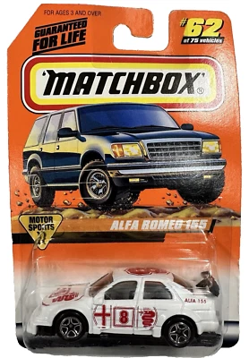 Vintage MATCHBOX #62 BLANCO ALFA ROMEO 155 Motor Sports Serie 9  Foto 1 de 4
