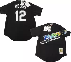 Nuova maglia da batting autentica 1998 Wade Boggs #12 Rays Mitchell & Ness $100 - Foto 1 di 12