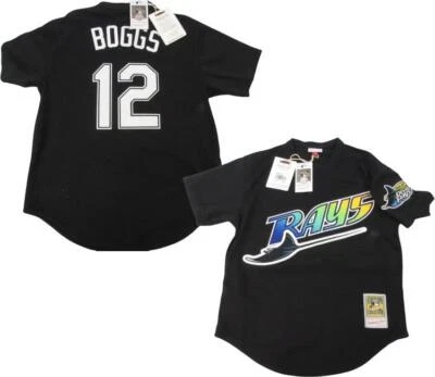New 1998 Wade Boggs #12 Rays Mens Mitchell & Ness Authentic Batting Jersey $100 - Image 1 of 4