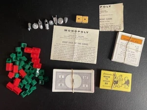 Vintage 1960's Monopoly Complete Set Replacement Pieces - Picture 1 of 8