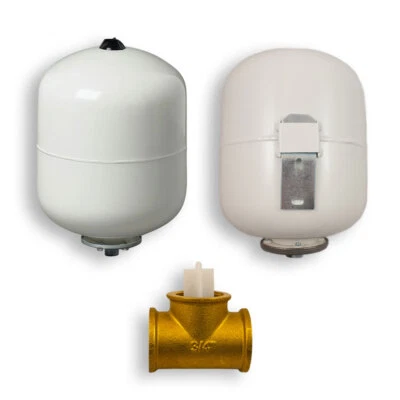 Ausdehnungsgefäß für Trinkwasser mit Wandhalterung und Edelstahl Flansch 8-18l - Bild 1 von 4
