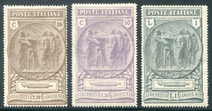 1923 Königreich Schwarzhemd komplette Serie 3 Werte postfrisch tl - Bild 1 von 1