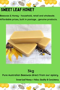 3kg Pure Australian Beeswax - bees candles cosmetics wraps candles furniture - Picture 1 of 2