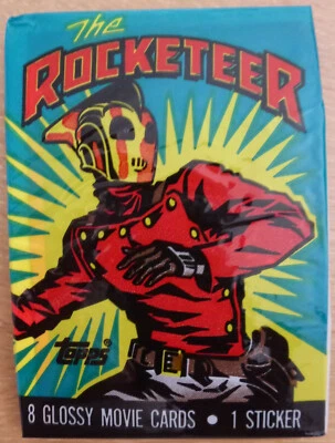 THE ROCKETEER 8 Trading Cards B. Campbell 1991 TOPPS TCG Pochette Scellée Sealed - Photo 1/2