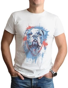 Britische Bulldogge T-Shirt Patriotisch Tee British Geschenk Hundeliebhaber T Shirt Bull Dog - Bild 1 von 2