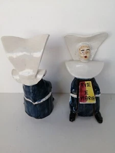 MONACA SUORA TERRACOTTA SMALTATA CON....GUSTOSA SORPRESA ANNI '70 - Foto 1 di 2