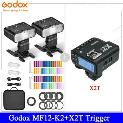 Godox MF12-K2 TTL Mini Flash Speedlite+X2T Trigger For Canon NIkon Sony Fuji - Image 1 of 4