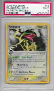 Pokemon EX Delta Species Rayquaza Holo Rare 13/113 Graded PSA 9 MINT!!! Vintage - Picture 1 of 2