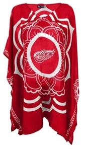 Detroit Red Wings NUEVO caftán OSFM para mujer. Tuninc de poliéster de hockey de la NHL de moda - Imagen 1 de 3