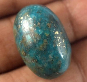 Natürlicher 21,85 ct ovaler Cabochon persischer blauer Türkis Edelstein zertifiziert C2866 - Bild 1 von 10