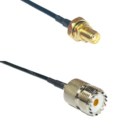 WIFI EXPERT LLC RG174 SMA Female O-Ring to SO239 UHF Female Coax RF Cable USA-Ship Lot