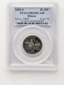 2003-S Proof Illinois Statehood Quarter (25C) PCGS PR69 Deep Cameo!!! - Picture 1 of 2